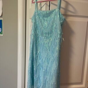Shimmering Blue Sequin Dress